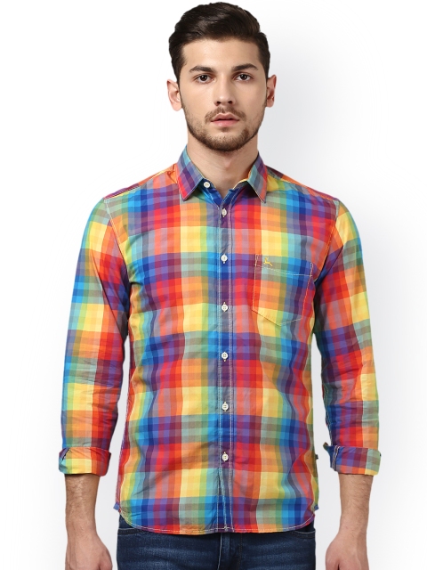 

Parx Men Multicoloured Slim Fit Checked Casual Shirt, Multi