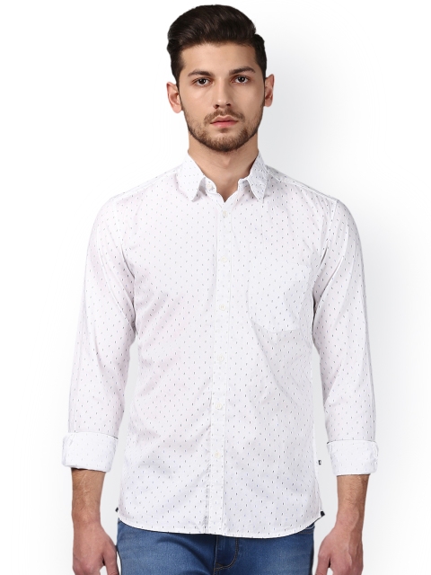 

Parx Men White Slim Fit Printed Casual Shirt