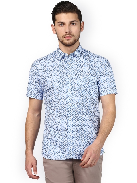 

Parx Men Blue Slim Fit Printed Casual Shirt