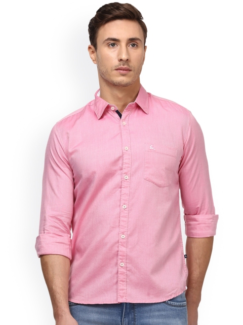 

Parx Men Pink Slim Fit Solid Casual Shirt