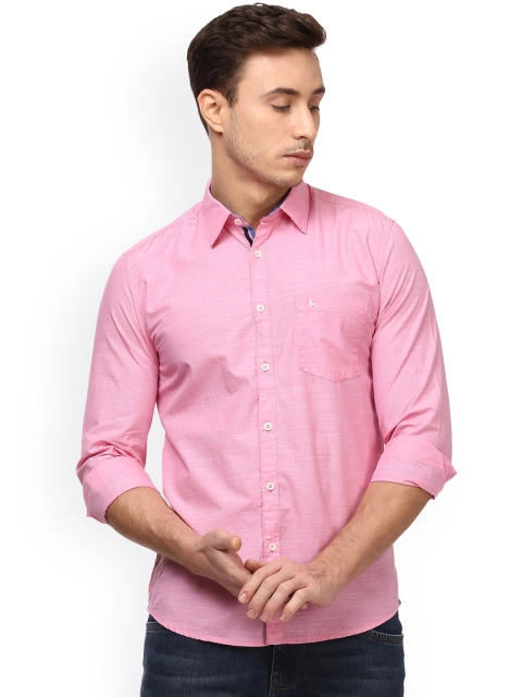 

Parx Men Pink Slim Fit Solid Casual Shirt