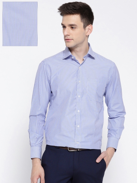 

John Players Men Blue & White Striped Formal Shirt