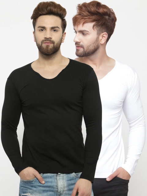 

GESPO Men Pack of 2 T-shirts, White