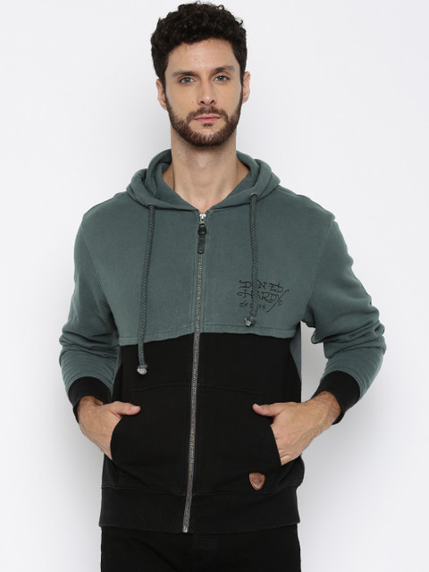 

Ed Hardy Men Grey & Black Hooded Sweatshirt