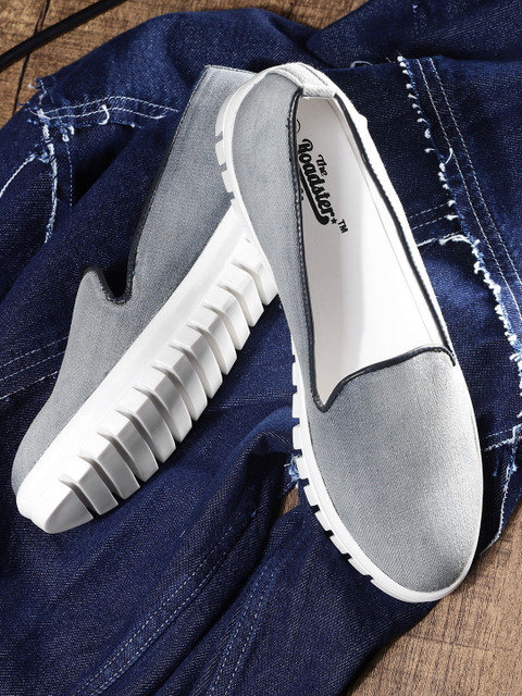 

Roadster Women Grey Denim Slip-On Sneakers