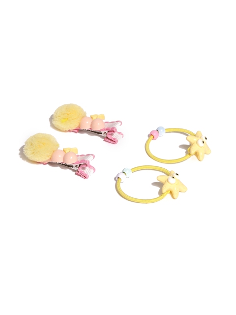 

Toniq Kids Set of 4 Synthetic Hair Accessory, Yellow