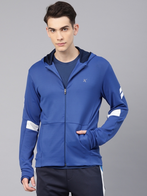 

HRX by Hrithik Roshan Men Blue Hooded Training Sweatshirts