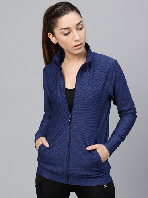 

HRX by Hrithik Roshan Women Navy Blue Solid Sweatshirt