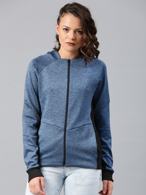 

HRX by Hrithik Roshan Women Blue Hooded Training Sweatshirts