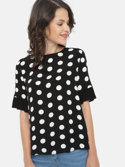 

promod Women Black Printed Top