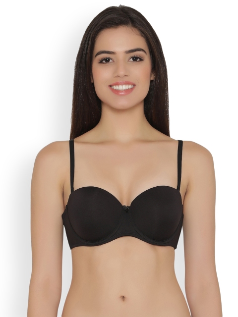 

Clovia Padded Underwired Multiway Push Up Strapless Bra, Black