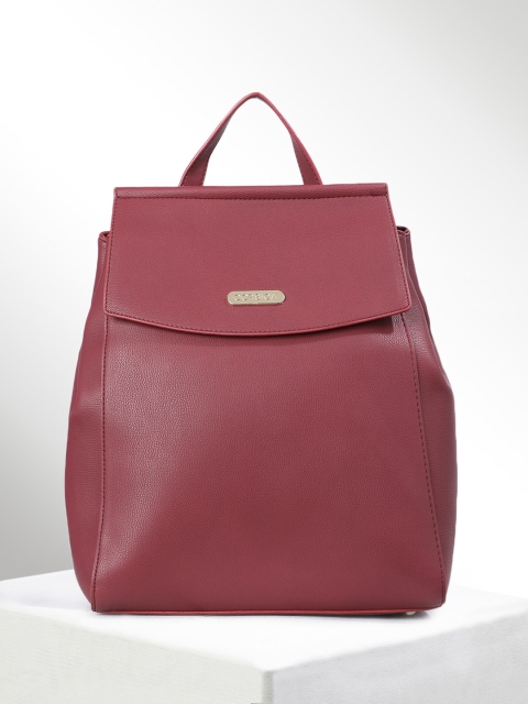 

CORSICA Women Maroon Solid Backpack