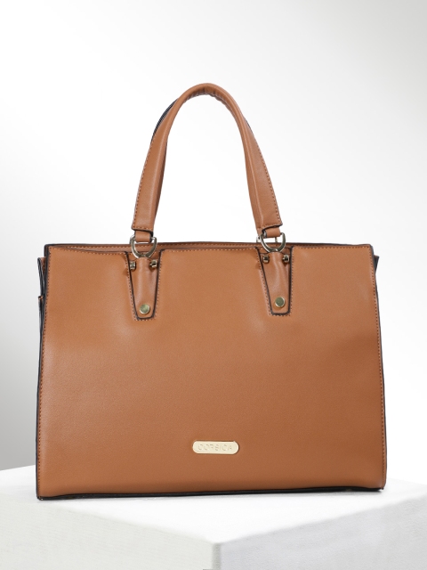 

CORSICA Tan Brown Solid Handheld Bag