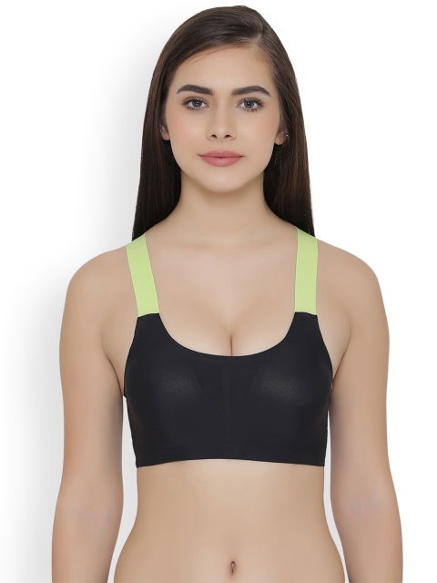 

Clovia Padded Non-Wired Racerback Sports Bra, Green