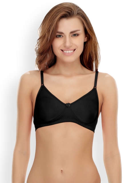 

Clovia Black Solid Non-Wired Non Padded Everyday Bra BR0184X13