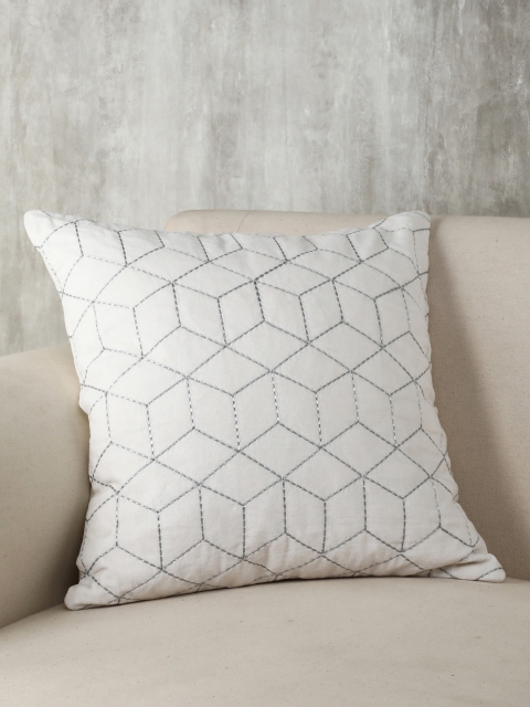 

Pure Home and Living White Embroidered Cushion Cover