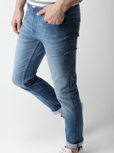 

Mast & Harbour Men Blue Slim Fit Mid-Rise Clean Look Stretchable Jeans