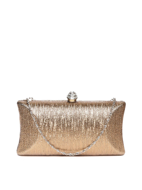 

DressBerry Gold-Toned Textured Clutch