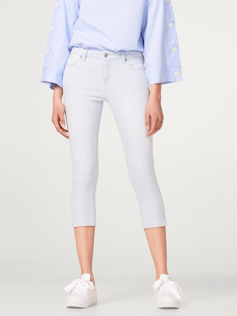 

ESPRIT Women Blue Skinny Fit Mid-Rise Clean Look Stretchable Cropped Jeans
