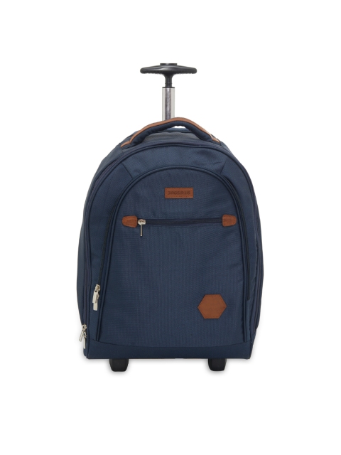 

Bags.R.us Unisex Blue Solid 36L Backpack Trolley Bag