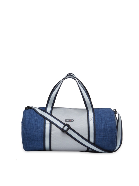 

BagsRUs Unisex Blue & White Colourblocked Duffel Bag