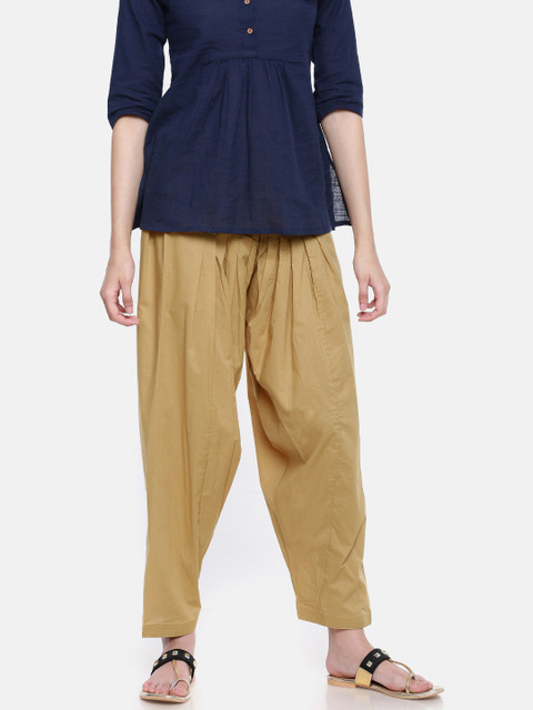 

Go Colors Beige Relaxed Fit Solid Salwar