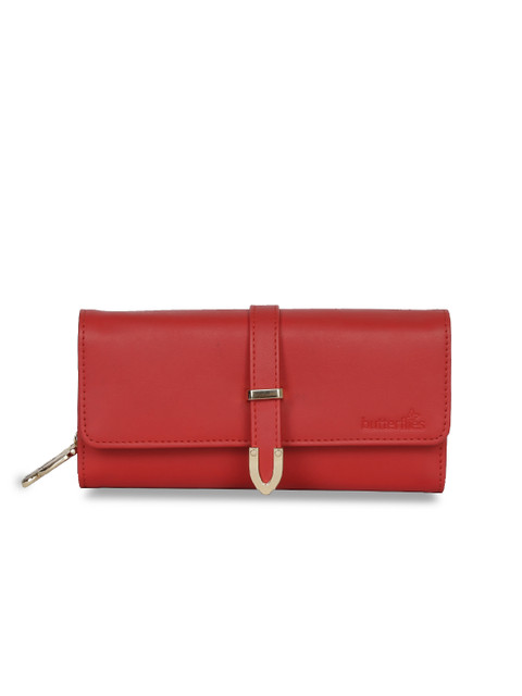

Butterflies Women Red Solid Two Fold Wallet
