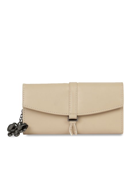 

Butterflies Women Beige Solid Two Fold Wallet