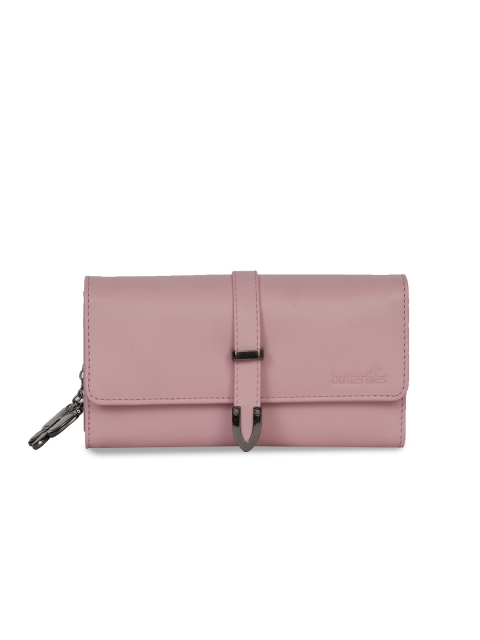 

Butterflies Women Pink Solid Two Fold Wallet