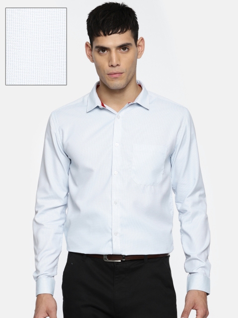 

Independence Men Blue & White Slim Fit Printed Formal Shirt