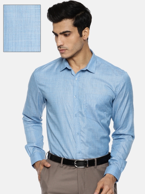 

Independence Men Blue Slim Fit Solid Formal Shirt