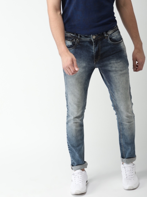 

Mast & Harbour Men Blue Skinny Fit Mid-Rise Clean Look Stretchable Jeans