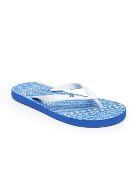 

Peter England Men Blue Printed Thong Flip-Flops