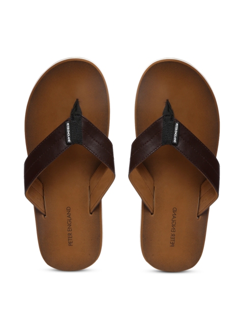 

Peter England Men Brown Solid Thong Flip-Flops