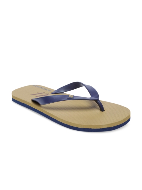 

Peter England Men Beige Printed Thong Flip-Flops