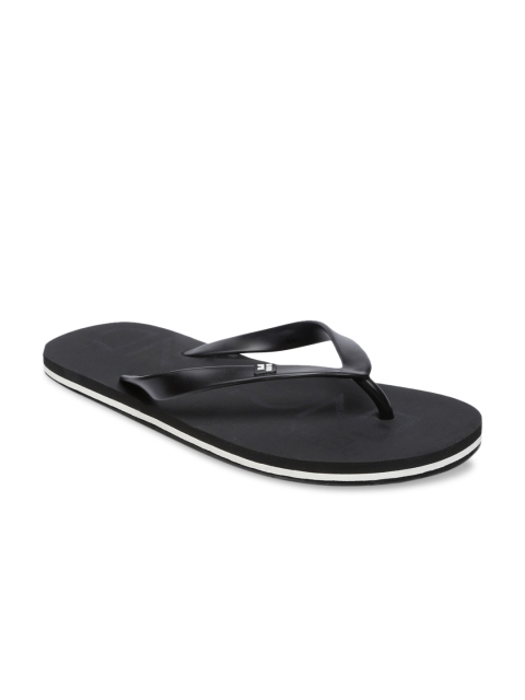 

Peter England Men Black Printed Thong Flip-Flops