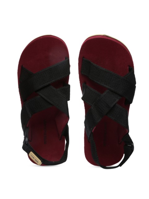 

Peter England Men Black Comfort Sandals