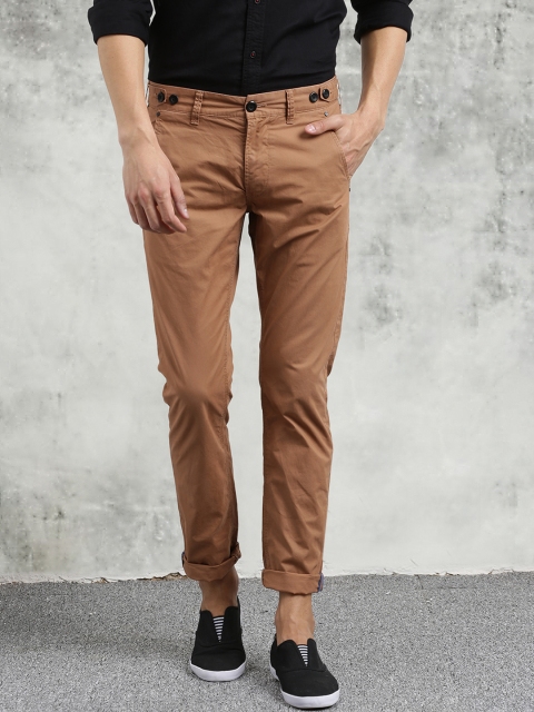 

Breakbounce Men Brown Relaxed Regular Fit Solid Regular Trousers