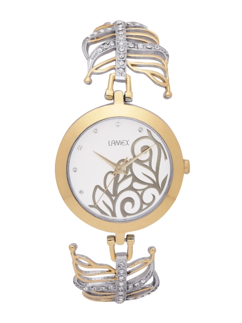 

LAMEX Women White & Gold-Toned Analogue Watch DLX 8522
