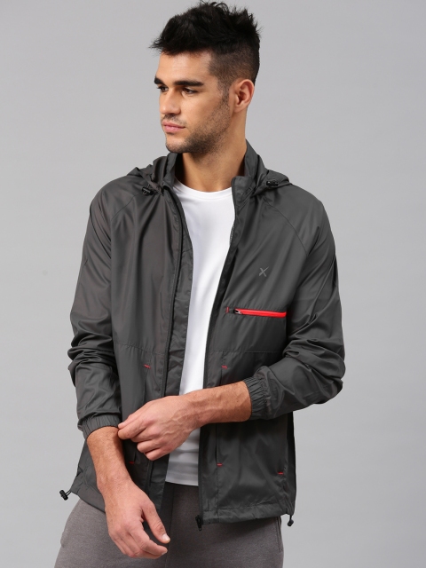 

HRX Active by Hrithik Roshan Men Grey Solid Sporty Jacket