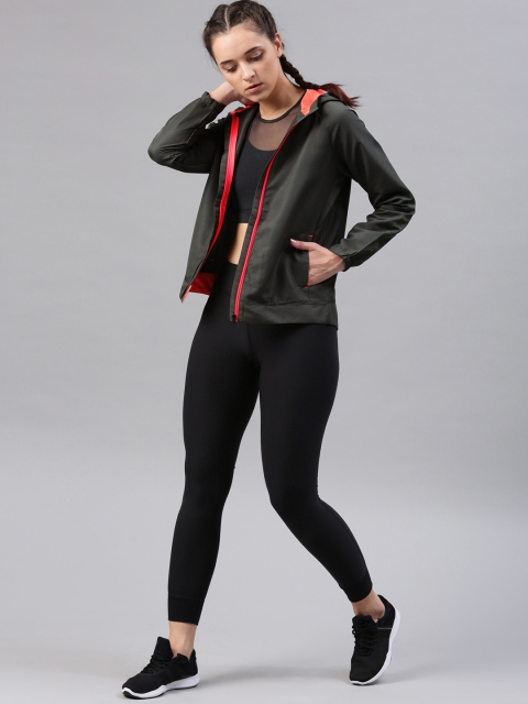 

HRX by Hrithik Roshan Women Grey Solid Sporty Jacket