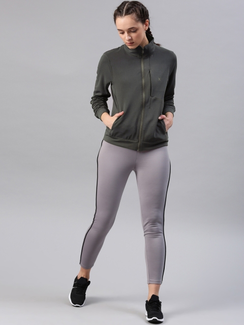 

HRX by Hrithik Roshan Women Grey Solid Sporty Jacket