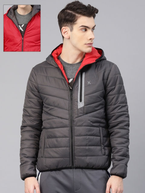 

HRX by Hrithik Roshan Men Grey Reversible Active Jackets