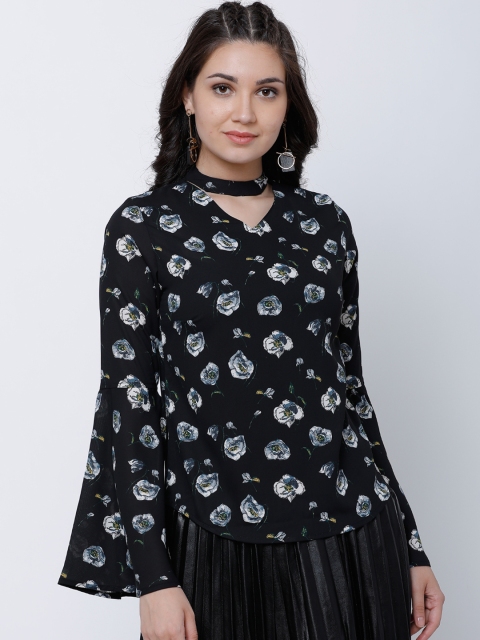 

Tokyo Talkies Women Black Printed Top