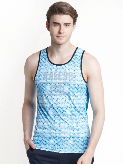 

Ajile by Pantaloons Men Blue Printed Round Neck T-shirt