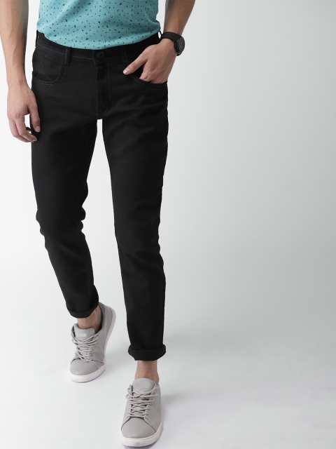 

Mast & Harbour Men Black Slim Fit Mid-Rise Clean Look Stretchable Jeans
