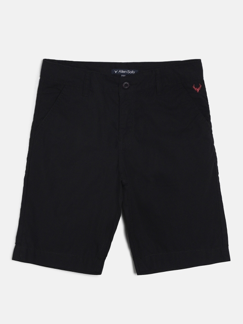 

Allen Solly Junior Boys Black Solid Regular Fit Chino Shorts