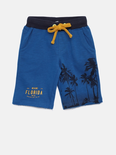 

Allen Solly Junior Boys Blue Printed Regular Fit Bermuda Shorts