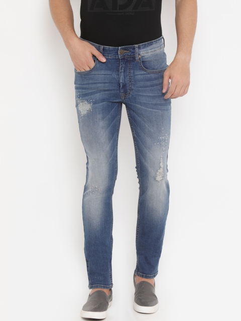 

Llak Jeans Men Blue Skinny Fit Mid-Rise Mildly Distressed Jeans
