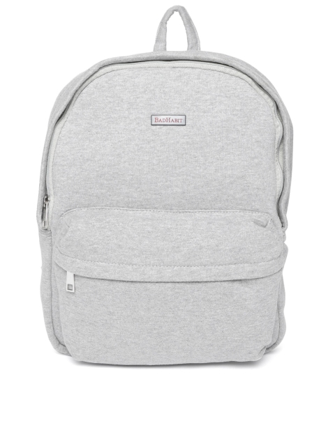 

BAD HABIT Men Grey Solid Backpack